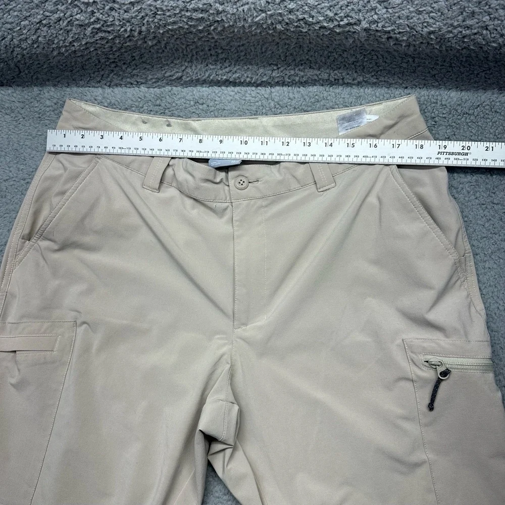 Columbia PFG XM3629 Mens Size 36W 30L Beige Cropped Cargo Fishing Outdoors Pants
